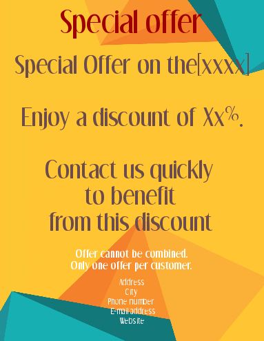 Poster Flyer Abstract Blue Orange template