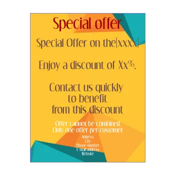 poster flyer abstract blue orange yellow 