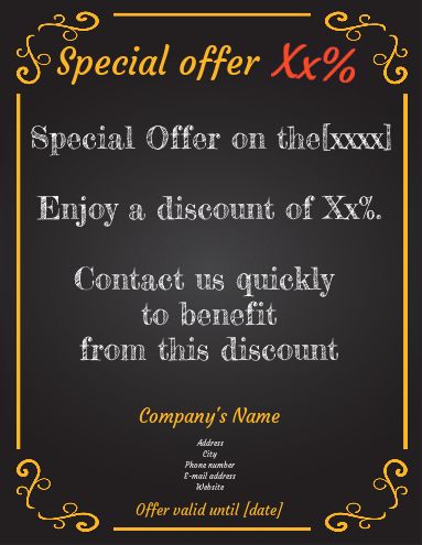Poster Flyer Promotion Black Orange template