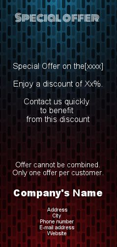 Poster Flyer Blue Red free template