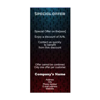 poster flyer blue red 