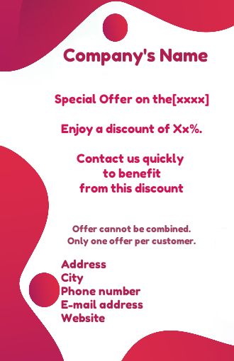 Poster Flyer Promotion Balloon Red free template