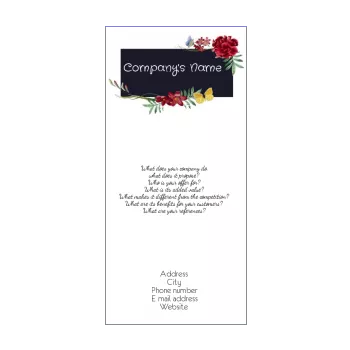 poster flyer florist blue flower 