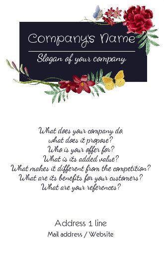 Poster Flyer Presentation Blue Flower free template