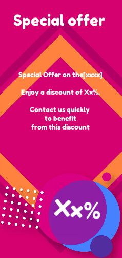 Poster Flyer Promotion Mauve Orange free template