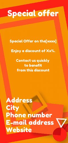 Poster Flyer Promotion Orange free template