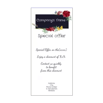 poster flyer florist blue flower 