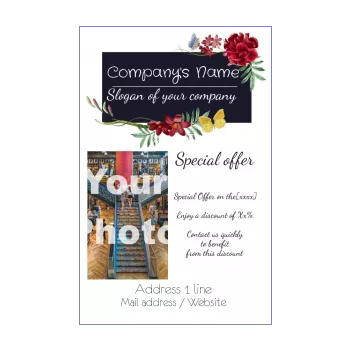 poster flyer florist blue flower 