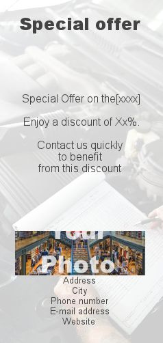 Poster Flyer Garage Hand with photo template