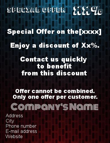 Poster Flyer Promotion Blue Red template