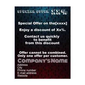 poster flyer promotion blue red 