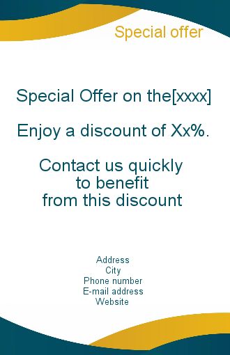 Poster Flyer Promotion Blue Yellow free template