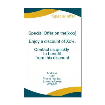 poster flyer promotion blue yellow 