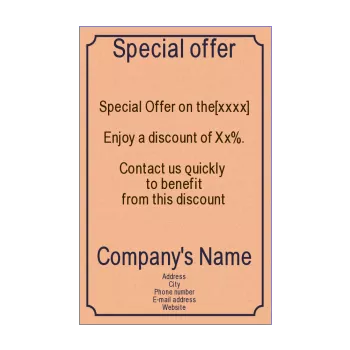 poster flyer blue brown 