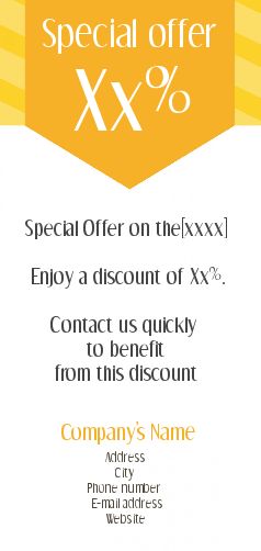 Poster Flyer Orange White free template