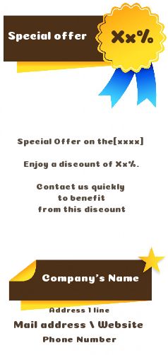 Poster Flyer Brown Orange Star free template