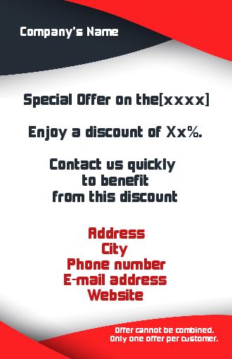 Poster Flyer Promotion Blue Red free template