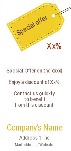 Poster Flyer Label Promotion Yellow free template