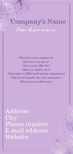Poster Flyer Spa Flower Mauve free template