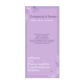 poster flyer spa flower mauve zen 