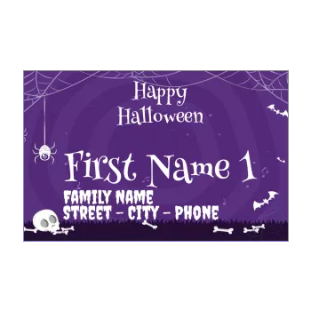 happy card invitation halloween skull mauve 
