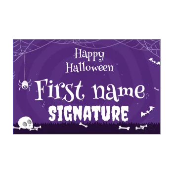 happy card invitation halloween skull mauve 