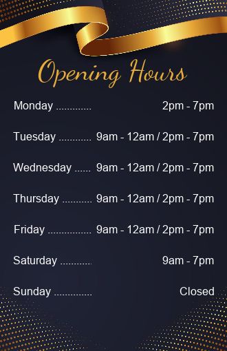 Poster Opening Hours Restaurant Shop free template