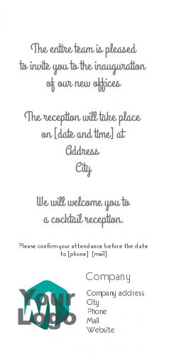 Inauguration Invitation Shop Local White with photo template
