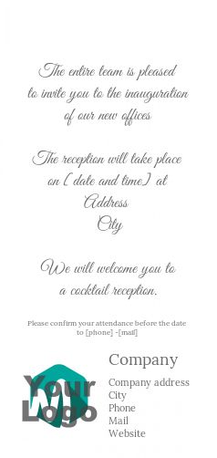 Inauguration Invitation Shop Local White with photo template