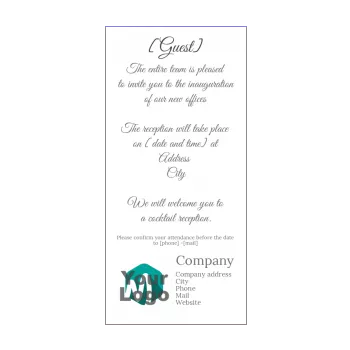 inauguration invitation shop local white 