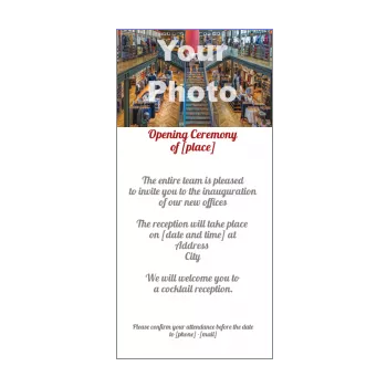 inauguration invitation shop local white 