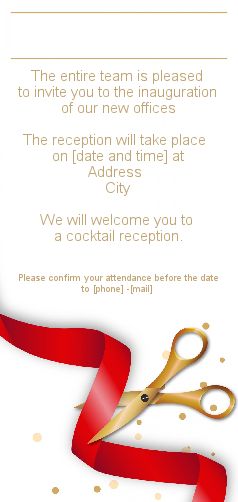 Inauguration Invitation Shop Local Red template