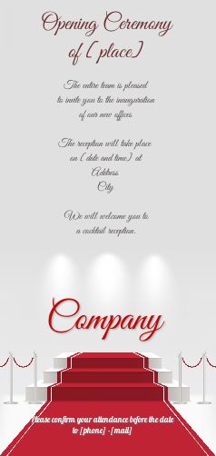 Inauguration Invitation Shop Grey Local free template