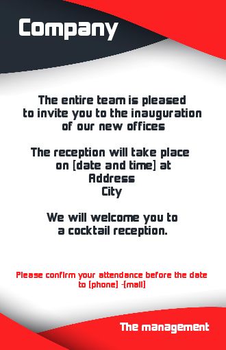 Inauguration Invitation Shop Blue Local free template