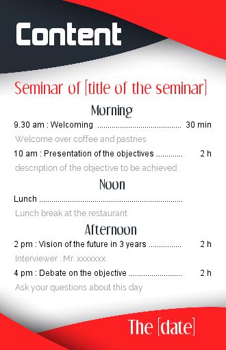 Card Invitation Meeting Seminar Blue free template