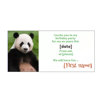 birthday card invitation dad green kid animals 