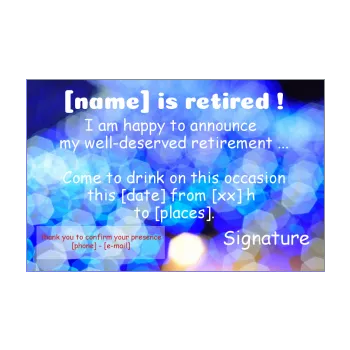 card invitation retirement party blue star 