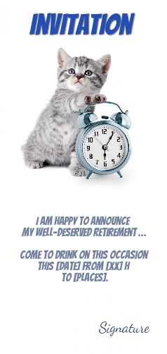 Funny Card Invitation Retirement Party free template