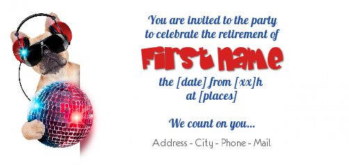 Funny Card Invitation Retirement Party free template