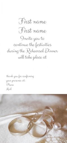 Wedding Card Invitation Dinner Ring virtual