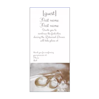 wedding card invitation dinner ring white 