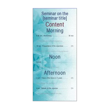 card invitation meeting program seminar blue 