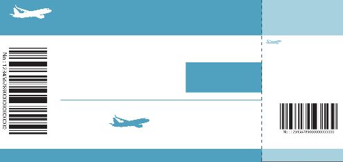 Birthday Card Invitation Ticket Plane virtual free