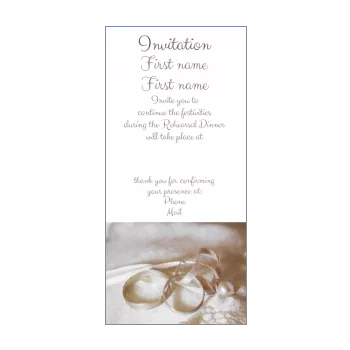 wedding card invitation dinner ring white 