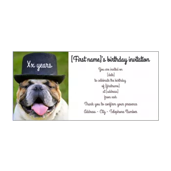 funny birthday card invitation dog animals 