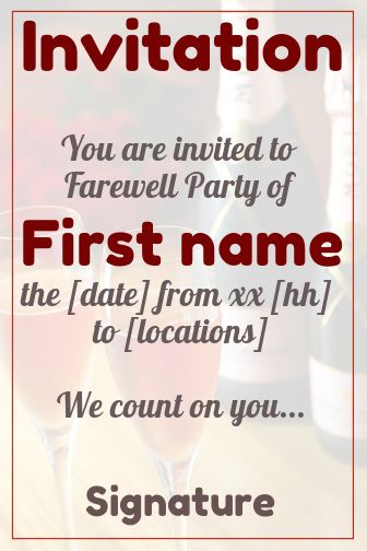 Card Invitation Retirement Champagne Rose free template