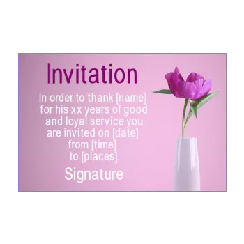 card invitation retirement flower rose 