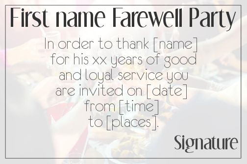 Card Invitation Retirement Champagne Cocktail free template