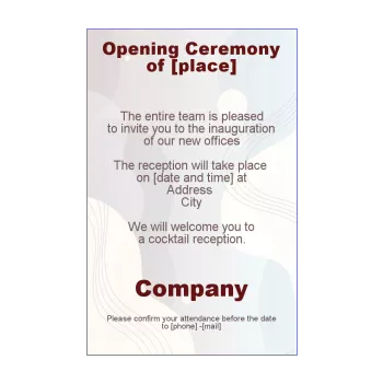 inauguration invitation shop pastel abstract blue grey local 