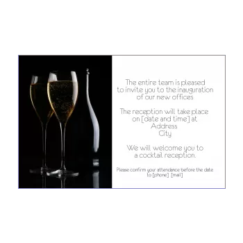 inauguration invitation bottle shop champagne black local alcohol 